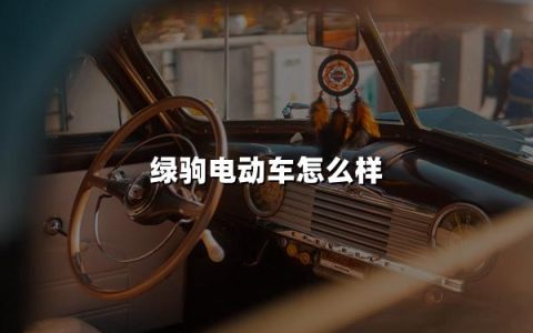 绿驹电动车：穿梭城市的绿色精灵